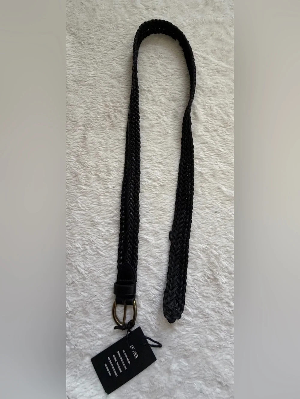 Buck Mason Braided Leather Belt 34 FLAW NWT